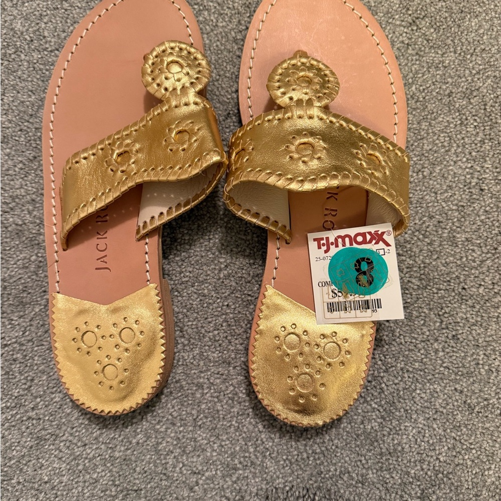 Jack Rogers Metallic Gold Sandals